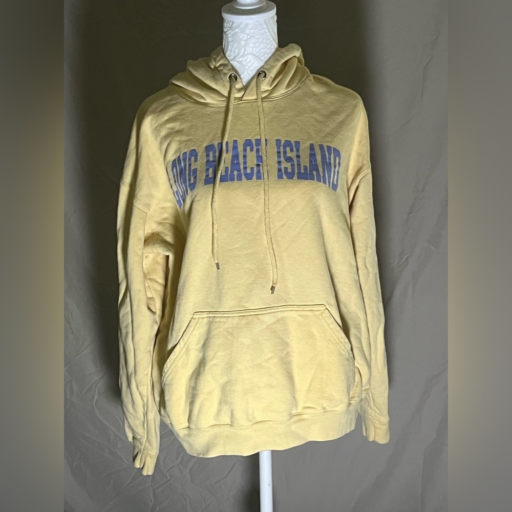 Pale yellow size medium Long Beach Island Hoodie